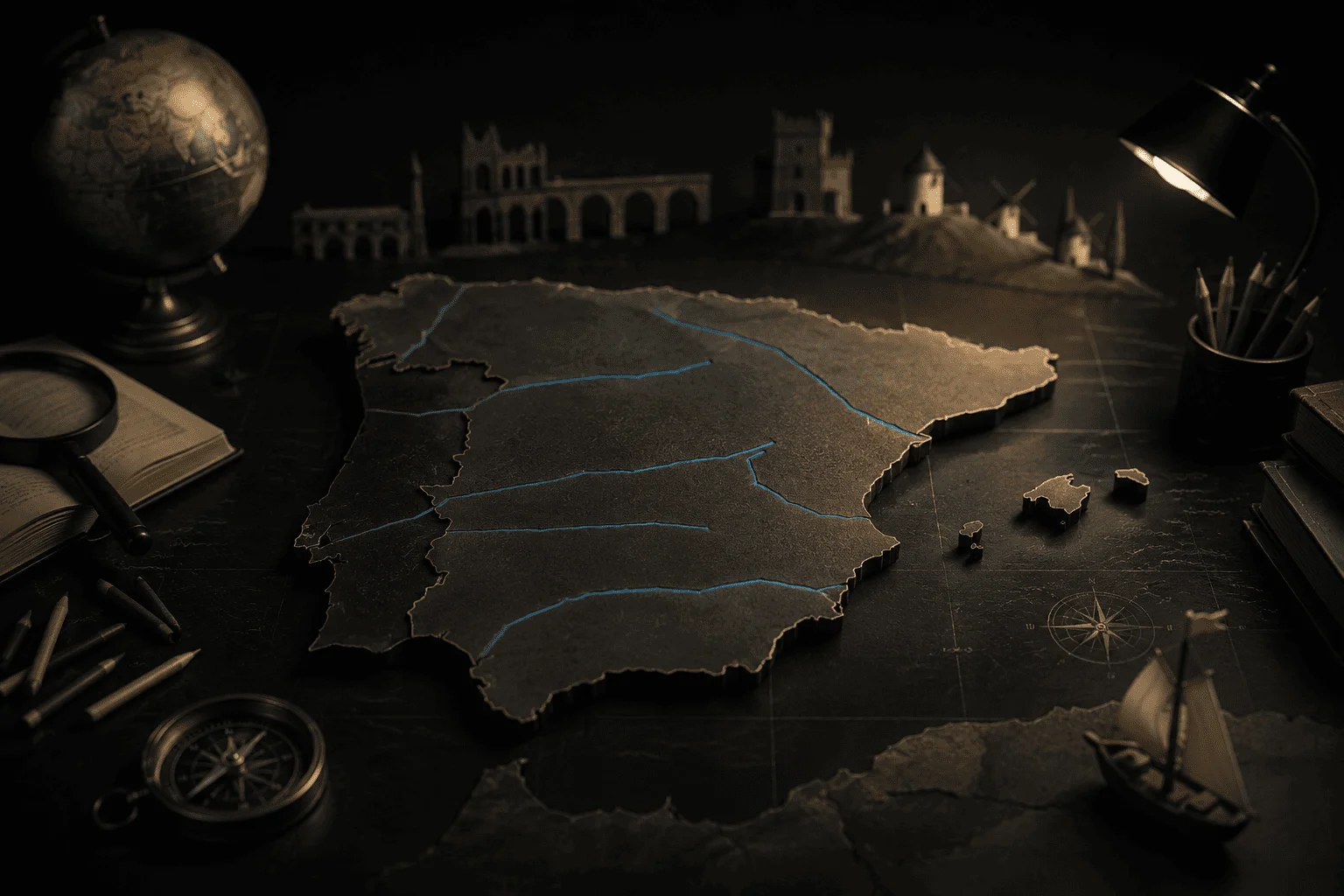 Ríos, cabos y golfos de España: juego para Primaria